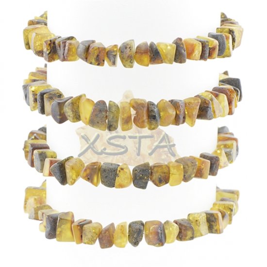 Baltic amber raw beads bracelet adults